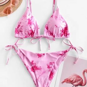 ZAFUL Tie Dye String Bikini Swimsuit